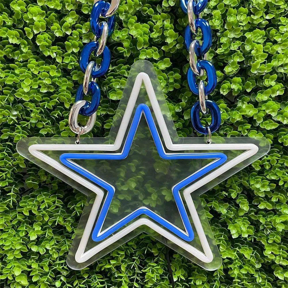 Dallas Cowboys NFL Swirl Heart Necklace | Groupon