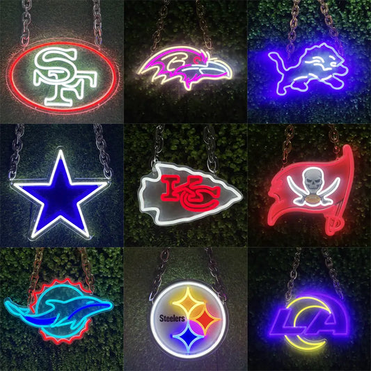 NFL neon necklace for fans