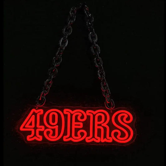 Free shipping Team spirit Super necklace light up sign- 49ers San francisco necklace led neon chain for celebrating cheering